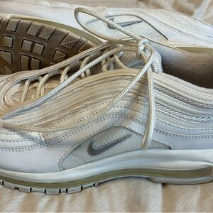 Nike White and Gray Men's Sneakers